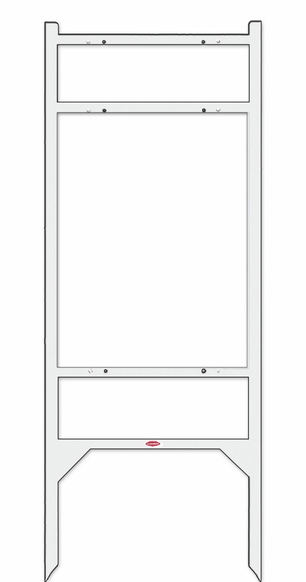 Real Estate Angle Iron Sign Frame with Two Rider Inserts,  24h x 18w