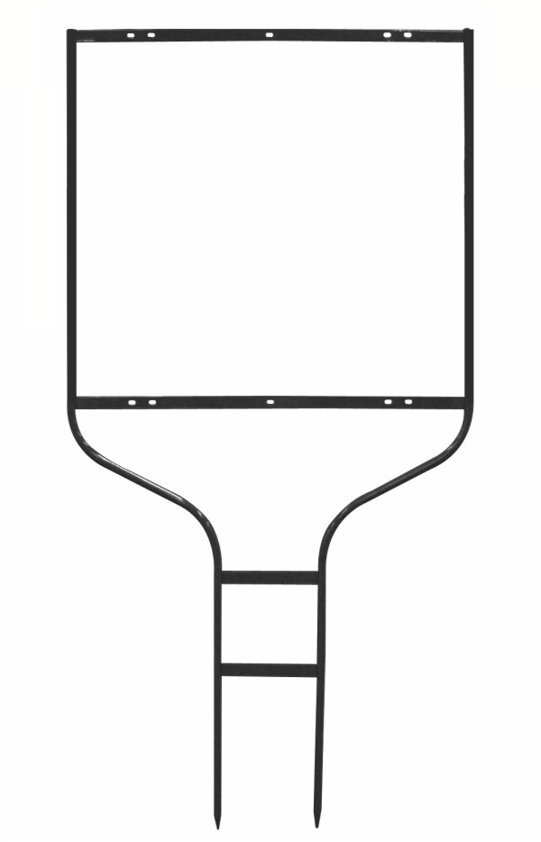 Real Estate Round Rod Sign Frame,  24h x 24w - Black