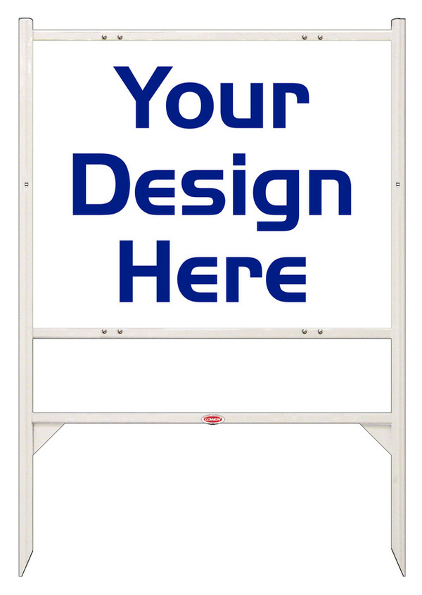 angle iron sign black frame and sign panel unit, 24h x 30w, .090 Poly