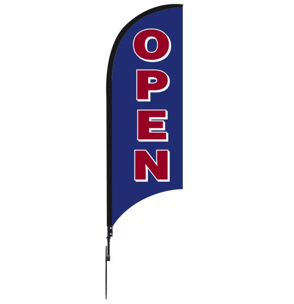 Retail Open Feather Flag unit, 9-foot