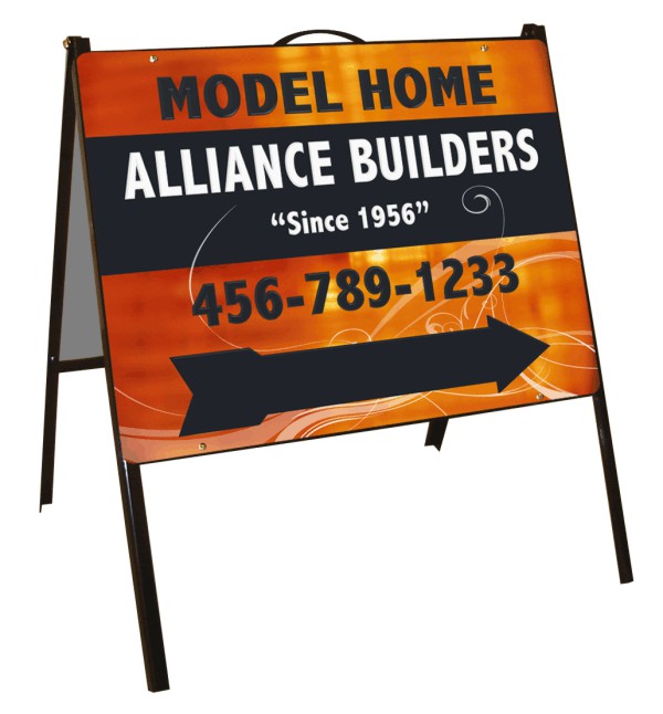 A-Frame Sign Unit, Polyethylene 18h x 24w, Black