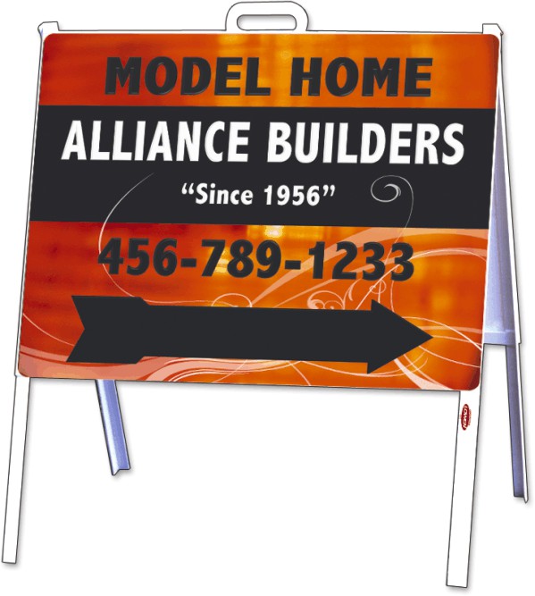 A-Frame Sign Unit, Steel 18h x 24w, White
