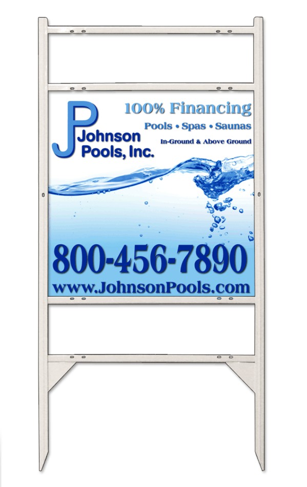 Angle Iron Frame and Panel Unit with 2 rider inserts, 24h x 24w, White