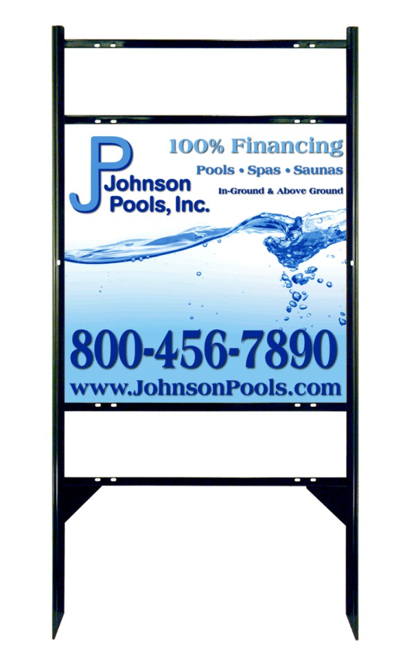 Angle Iron Frame and Panel Unit with 2 rider inserts, 24h x 24w, Black