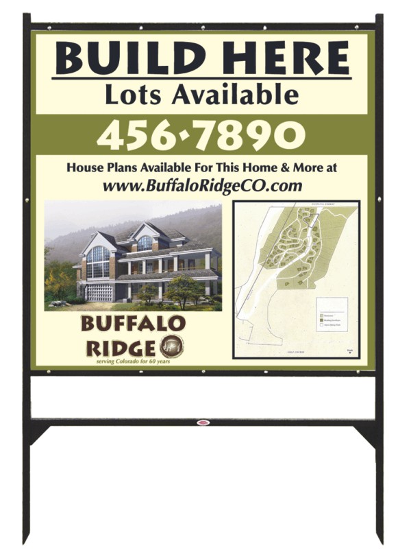 Angle Iron Frame and Panel Sign Unit, 48h x 48w, Black