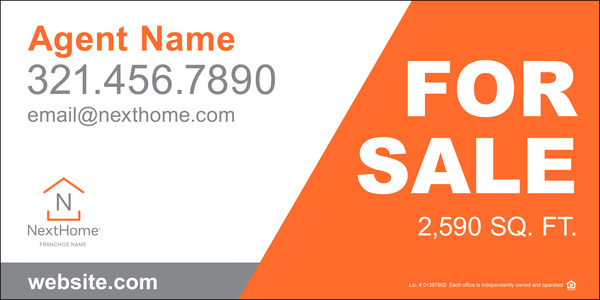 Commercial Agent Sign Panel (SF), 48h x 96w, 6mm Alumalite