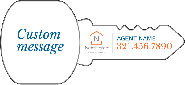 Key Shaped Sign Panel, 16h x 35w, 4mm Corrugated Plastic