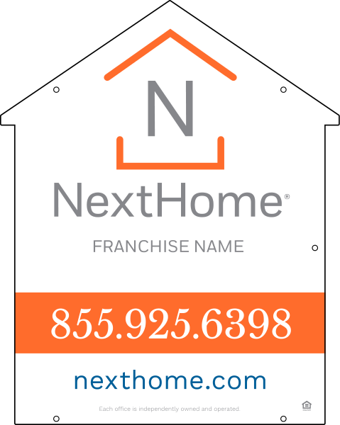 House Shape Hanging Sign Panel DF, 30h x 24w, PVC