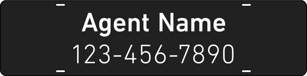 Agent Name Sign Rider, 6h x 24w, 3MM Aluminum Composite
