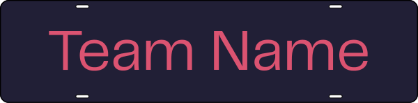 Team Name Sign Riders, 6h x 24w, 3MM Aluminum Composite