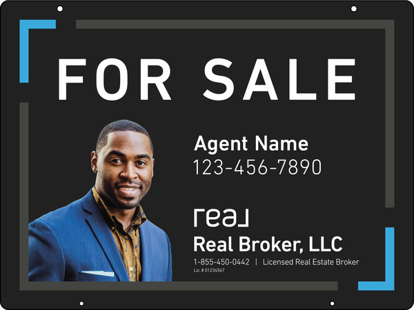 Hanging Agent Photo Sign Panel, 18h x 24w, 3mm Aluminum Composite