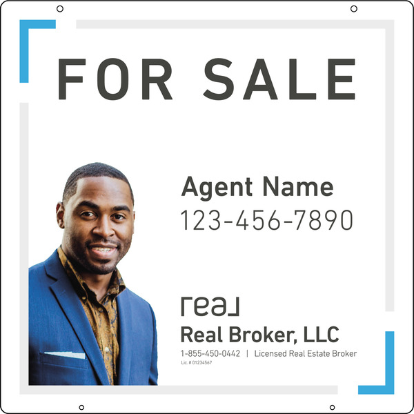 Hanging Agent Photo Sign Panel, 24h x 24w, 3mm Aluminum Composite