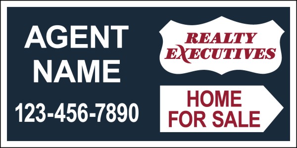 real estate home for sale sign panel, 4mm corrugated plastic 12h x 24w