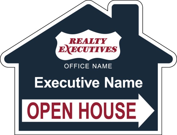 Real Estate Open House House Panel, 4mm Corrugated Plastic 18h x 24w