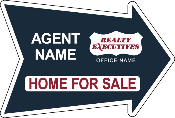 Real Estate Home For Sale Arrow Panel, 4mm Corrugated Plastic 18h x 24w