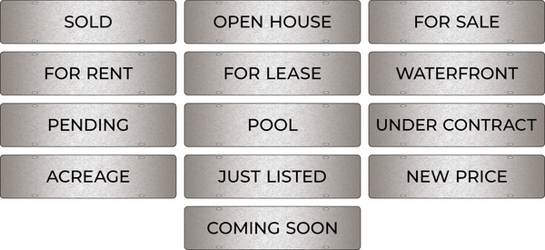 Message Sign Riders, 6h x 24w, 3MM Brushed Aluminum Composite