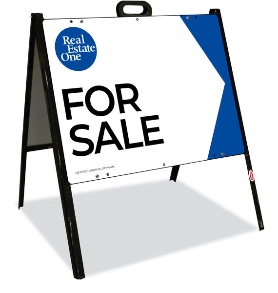 A-frame and For Sale Sign Panel Unit, 18h x 24w, Steel