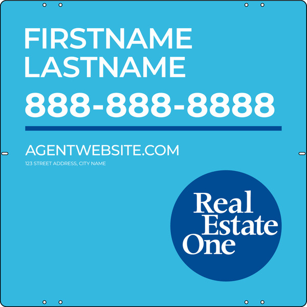 Reflective Agent Name Sign Panel, 24h x 24w, .040 Aluminum