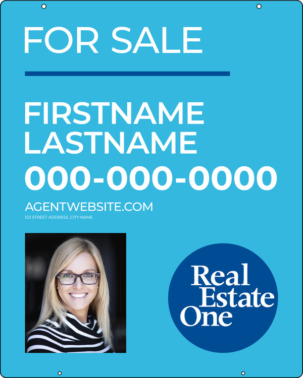 Agent Photo Hanging Sign Panel, 30h x 24w, 3MM Aluminum Composite