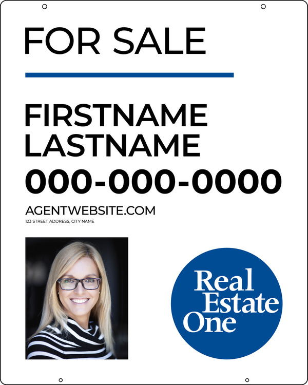 Agent Photo Hanging Sign Panel, 30h x 24w, .063 Aluminum