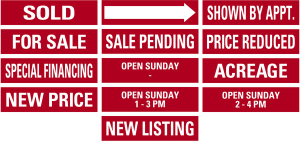 Message Sign Rider, 24 GA Steel 6h x 24w