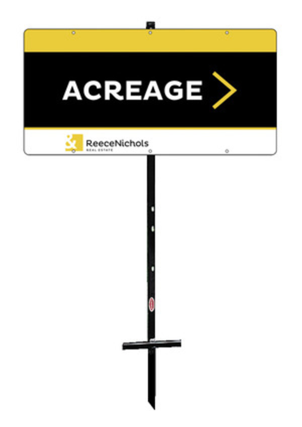 T-stake frame and sign panel unit, 24ga steel 12h x 24w