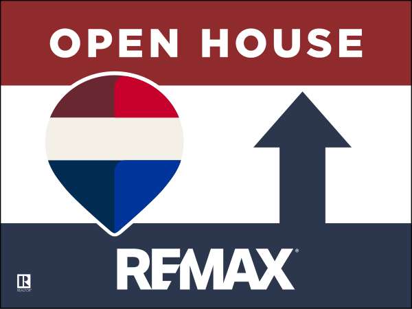 Directional Open House SF Sign Panel, 18h x 24w, 4mm corrugated plastic