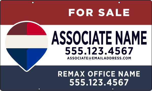 Hanging Associate Name Panel, 18h x 30w, .063 Aluminum
