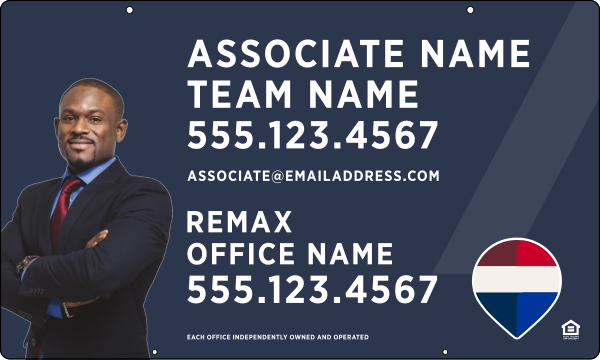 Associate Name, Team Name w Cut Out Photo Hanging Sign Panel, 18h x 30w, Steel