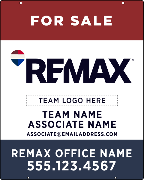 Hanging Associate Name, Team Name w Team Logo Sign Panel, 30h x 24w, .063 Aluminum