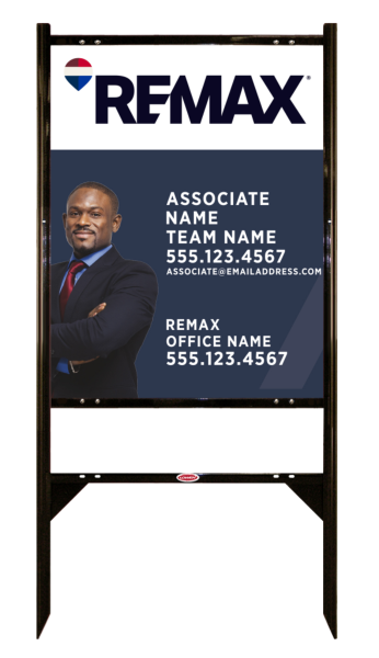 Angle Iron Frame and Asssociate Name, Team Name w Cut Out Photo Sign Unit,  30h x 24w, .040 Aluminum
