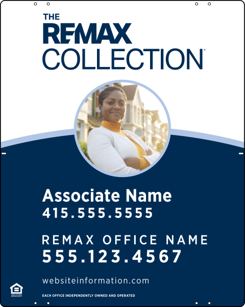 Collection Associate Name w Photo Sign Panel, 30h x 24w, Steel