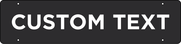 Custom Hanging Sign Rider, 6h x 24w, 3mm Aluminum Composite