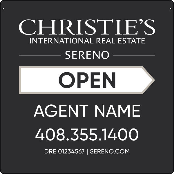 Agent Name Sign Panel, 20h x 20, 3MM Aluminum Composite - Right Facing Arrow
