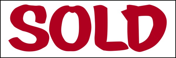 real estate sold vinyl decal, 5h x 15w