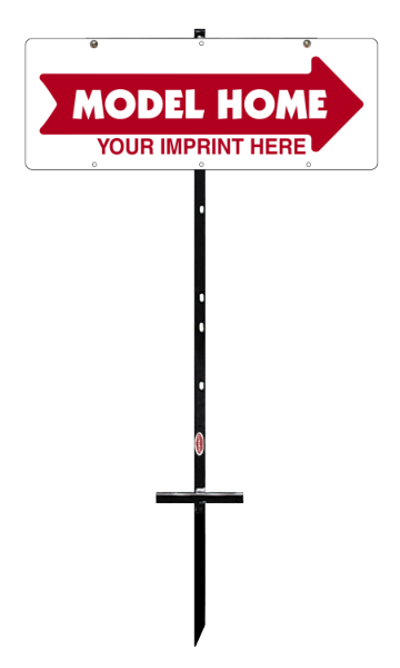 real estate model home T-stake and panel unit, 24ga steel 9h x 24w