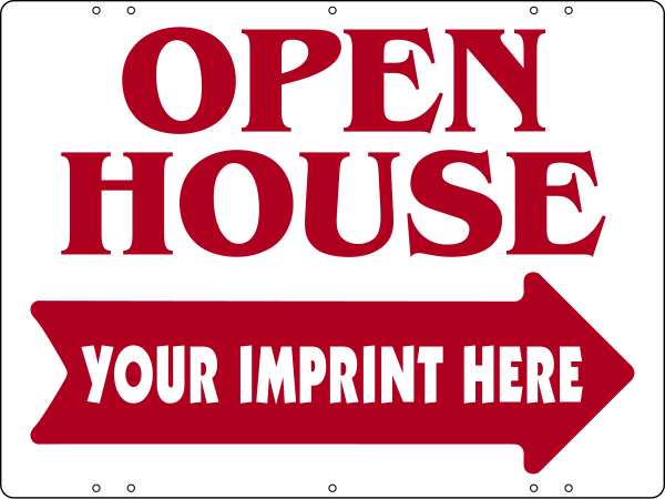 Real Estate Open House Sign Panel, 24ga Steel 18h x 24w