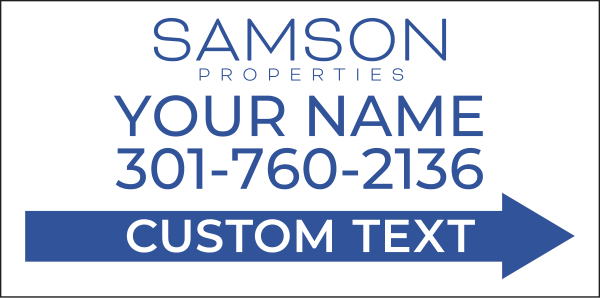 Directional Agent Name Sign Panel, 12h x 24w, 4mm corrugated plastic
