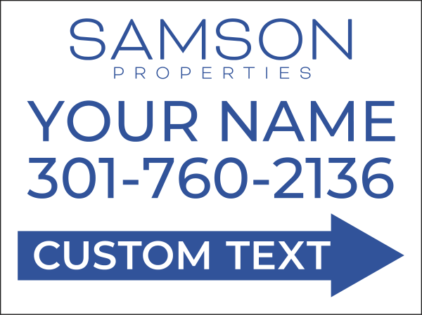 Directional Agent Name Sign Panel, 18h x 24w, 4mm corrugated plastic