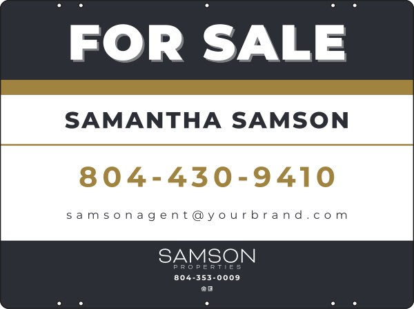 Agent For Sale Sign Panel DF, 18h x 24w, 3mm aluminum composite
