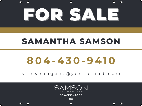 Agent For Sale Sign Panel, 18h x 24w, 24 gauge steel