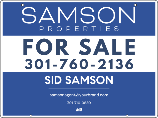 Hanging Agent For Sale Sign Panel, 18h x 24w, 3mm aluminum composite