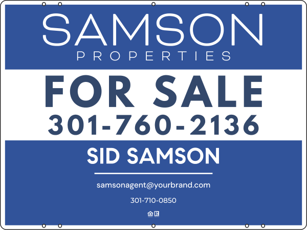 Agent For Sale Sign Panel DF, 18h x 24w, 3mm aluminum composite