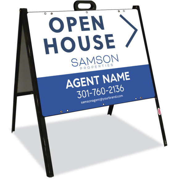 A-frame and Agent Open House Sign Panel Unit, 18h x 24w, 24 gauge steel