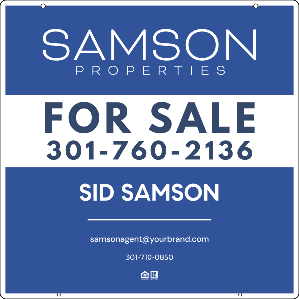 Hanging Agent For Sale Sign Panel, 24h x 24w, 24 gauge steel