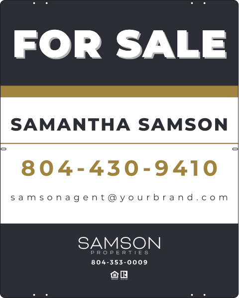 Agent For Sale Sign Panel DF, 30h x 24w, 3mm aluminum composite