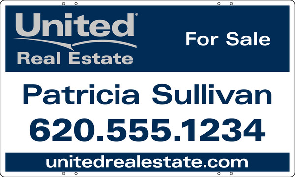 Agent Sign Panel, 18h x 30w, Steel