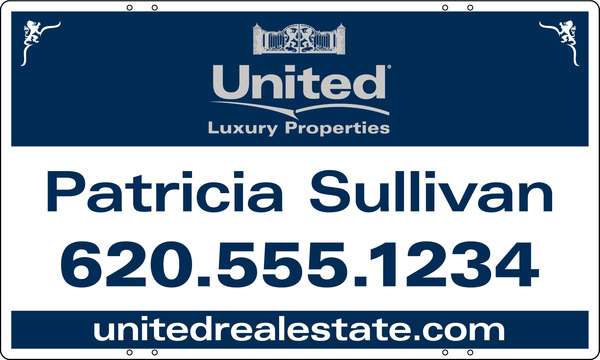 Agent Luxury Properties Sign Panel, 18h x 30w, Steel