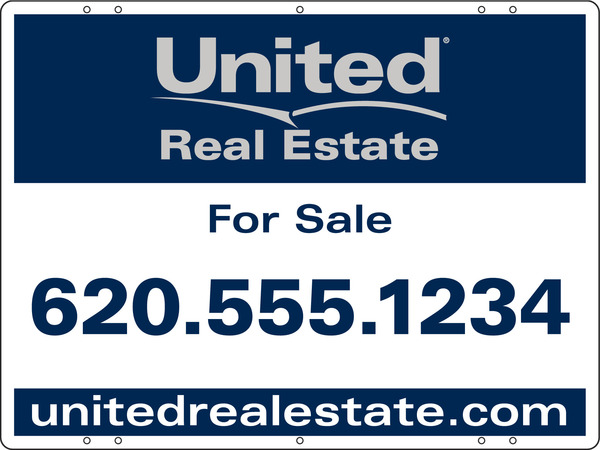 real estate for sale sign panel, 24ga steel, 18h x 24w