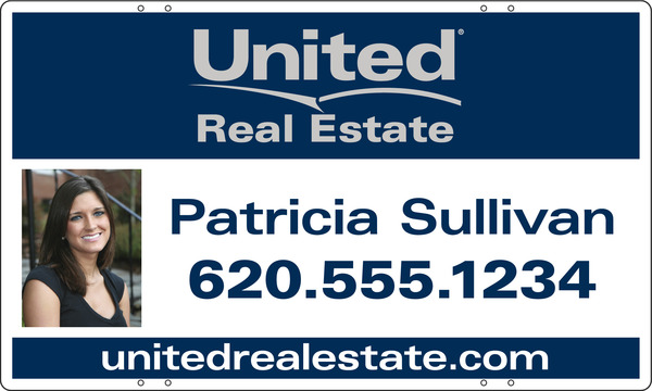 Agent Photo Sign Panel, 18h x 30w, Steel